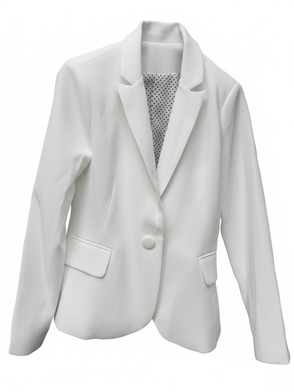 White Women's Tailored Blazer Jacket - Unbranded